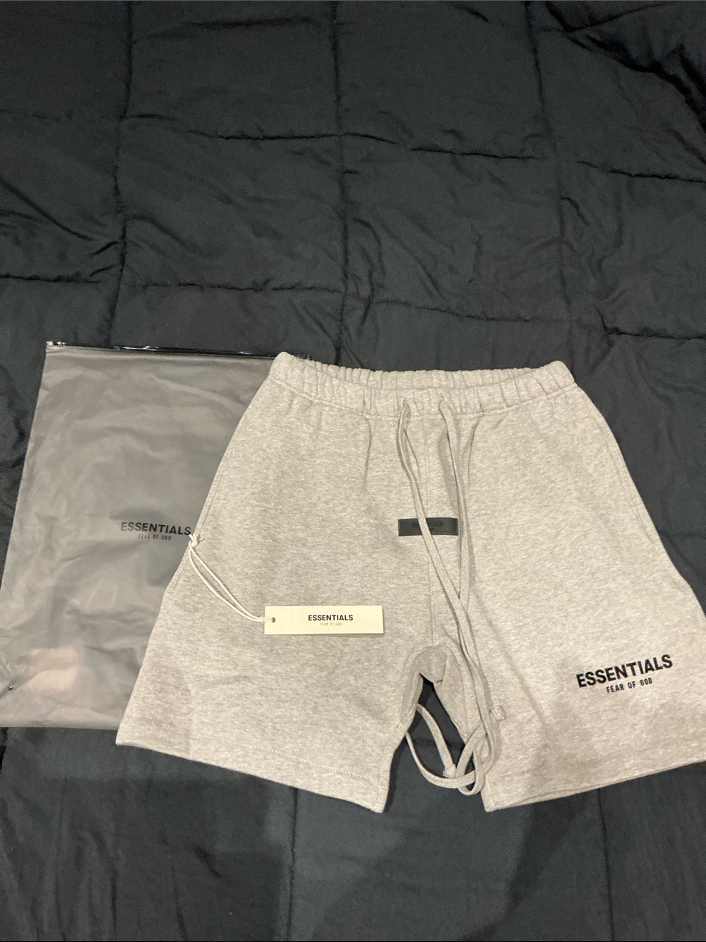 ESSENTIALS Men’s Gray Athletic Sweat Shorts